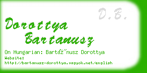 dorottya bartanusz business card